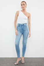 Trendyol Blue Premium High Waist Skinny Jeans