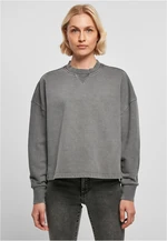 Ladies Heavy Terry Garment Dye Crewneck darkshadow