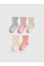 LC Waikiki LCW baby Self Patterned Baby Girl Socks Pack of 5