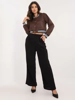 Black corduroy wide trousers