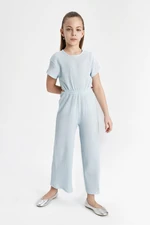 DEFACTO Girls' Crescent Short Sleeve Jumpsuit