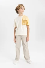 DEFACTO Boy's Loose Fit Standard Leg Gabardine Trousers