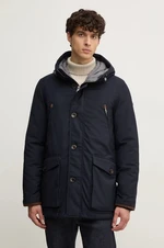 Parka Hackett London pánská, tmavomodrá barva, zimní, HM403226