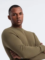 Ombre BASIC men's cotton non-stretch sweatshirt - olive