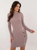 Light Purple Melange Knit Dress