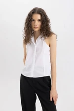 DEFACTO Fitted Poplin Sleeveless Shirt