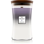 Woodwick Trilogy Amethyst Sky vonná svíčka s dřevěným knotem 609,5 g