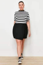 Trendyol Curve Black Shorts Skirt Woven Plus Size Skirt