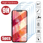 5pcs Protective Glass On For Iphone 14 13 12 11 Pro Max Xs Xr Mini Screen Protector Tempered Glass For Iphone 14 8 Plus SE Glass