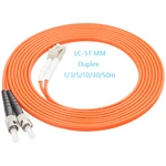 10PCS/Pack LC/UPC-ST/UPC Muliti mode MM Duplex Fiber Optical Jumper Fiber Optic Patch Cord 1m/3m/5m/10m/30m/50m