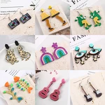 YAOLOGE Wholesale Geometric Acrylic Drop Earrings For Women Trendy Party Gift Jewelry New pendientes mujer серьги 2021 тренд