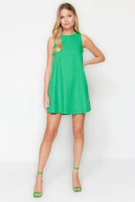 Trendyol Green Wide Cut Mini Woven Sleeveless Woven Dress