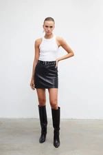 VATKALI Mini sukňa z umelej kože - Limitovaná edícia