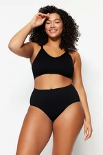 Trendyol Curve Black High Waist Seamless Briefs