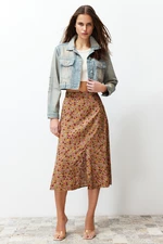 Trendyol Blue Pale Effect Vintage Oversize Crop Denim Jacket