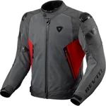 Rev'it! Jacket Control Air H2O Grey/Red 3XL Giacca in tessuto