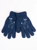 Yoclub Kids's Gloves RED-0201G-AA5A-003 Navy Blue