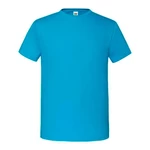 Blue Iconic Combed Cotton T-shirt with Fruit of the Loom Sleeve