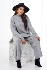 2-piece sweater set grey