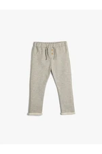 Koton Basic Jogger Sweatpants with Button Detail, Pocket and Tie Waist