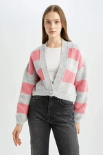 DEFACTO Oversize Fit V-Neck Knitwear Cardigan