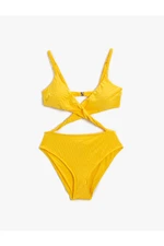 Koton Window Detailed Swimsuit Textured