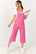 armonika Women's Openwork Fuchsia Gardener Jumpsuit