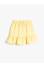 Koton Modal Fabric Mini Skirt With Frill Elastic Waist