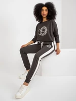 Khaki cotton tracksuit with trousers