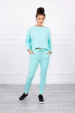 Set with an oversized blouse mint