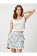 Koton Tiered Mini Skirt with Elastic Waist