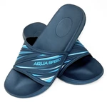 AQUA SPEED Man's Swimming Pool Shoes Idaho Navy Blue/Blue Pattern 10