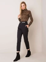 Black high-waisted trousers