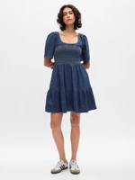 Navy blue women's denim dress GAP