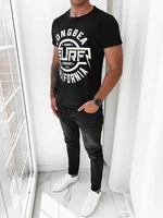 Black men's T-shirt with Dstreet print