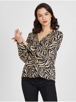 Black-brown patterned blouse ONLY Victoria - Ladies