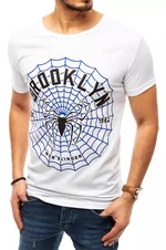 White men's T-shirt with Dstreet print