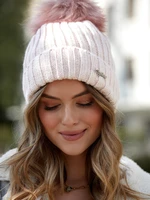 Light pink winter cap