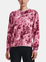 Under Armour Sweatshirt Rival Terry Print Crew-PNK - Women