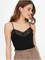 Black Women's Tank Top with Lace ONLY Tilde - Women