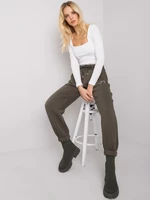 Khaki sweatpants with the slogan Lily