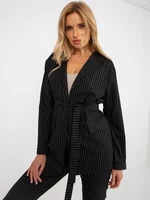 Black elegant striped jacket