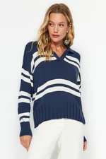 Trendyol Indigo Polo Neck Knitwear Sweater