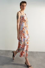 Trendyol Limited Edition Multi Color Long Back Detail Woven Woven Dress