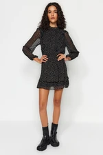 Trendyol Black A-Line Chiffon Woven Woven Dress