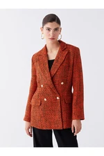 LC Waikiki Women's Patterned Long Sleeve Tweed Blazer Jacket