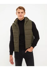 LC Waikiki Standard Fit Men's Inflatable Vest with a Hooded Hood.