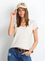 Beige T-shirt melange Square