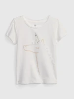 GAP Kids T-shirt with unicorn - Girls