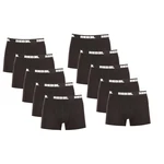 10PACK Men's Boxer Shorts Nedeto Rebel Black